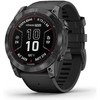 Išmanusis laikrodis Garmin fēnix® 7 Pro – Sapphire Solar Edition Pilkos anglies spalvos DLC titanas, su juodu dirželiu