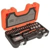 Bahco Galvučių rinkinys 1/4"+3/8" 4-21mm galvutėms, siauroms terkšlėms + ilgiems ir trumpiems antgaliams. 91vnt