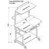 TECHLY Mobile Desk for PC Spausdintuvas with Extractable Keyboard Glossy Juodas
