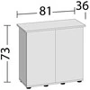 Juwel Spintelė akvariumui, Rio 125 baltos spalvos 81x36x73cm SPEC