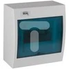 Kanlux 23611 Moduliniai skirstomieji įrenginiai, plastikiniai, 1x8, montuojami ant paviršiaus, IP30 IK07 N+PE II klasė, skaidrios mėlynos durys, KDB-S08T, balta 23611