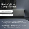 Kietasis diskas MediaRange 240 GB, Externe SSD - sidabrinis, USB-C 3.2 Gen 2 (10 Gbit/s)