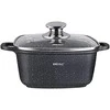 King Hoff Puodas Puodas su marmurine danga, 28x28cm, 6.5l, juodas, kinghoff