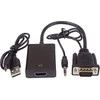 AV adapteris PremiumCord HDMI - D-Sub (VGA) + 3,5 mm juodas lizdas
