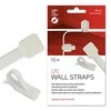 LABEL THE CABLE Wall Velcro Cable Holder 10-Piece Set – baltos spalvos