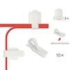 LABEL THE CABLE Wall Velcro Cable Holder 10-Piece Set – baltos spalvos