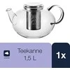 Leonardo stiklinis arbatinukas su sieteliu 1.5l