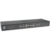 Šakotuvas Lenovo „LevelOne“ komutatorius 24x GE GEU-2431 19 colių stovo montavimo rinkinys nevaldomas gigabito eternetas (10/100/1000) 1U juodas
