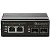 Šakotuvas Level One Switch LevelOne IGP-0431 - niezarządzalny - 2 x 10/100/1000 (PoE) + 2 x Gigabit SFP - Możliwość montażu na szynie DIN - PoE - zasilanie DC