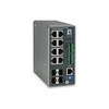 Šakotuvas Level One „LevelOne TURING“ 12 prievadų L3 Lite valdomas gigabito pramoninis komutatorius, 4 x SFP, DIN bėgelis, -40°C iki 75°C, valdomas, L3, gigabito Ethernet (10/100/1000)