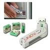 USB Priedas - LINDY USB A Prievado Blokatorius 4 vnt. + Raktas, 55x19x12mm, Žalias
