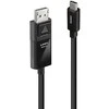 USB Lindy USB-C - DisplayPort 2 m, juodas (43342)