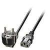 Maitinimo Laidas - LINDY Schuko Kištukas į C13, 3m, 10A/250V, PVC, Varis, Juodas