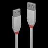 USB Prailginimo Laidas - LINDY Anthra Line USB 2.0 Type A Prailginimo Laidas, M/F, 0.2 m, Pilkas