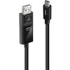 Adapterio Kabelis - LINDY USB Type C į DP 8K60 Adapterio Kabelis, 7680x4320, 32.4Gbps, 3 m, Juodas