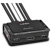 KVM Jungiklis - LINDY 2 Prievadų DisplayPort 1.2 ir USB Type C KVM Jungiklis, 3840x2160@60Hz, Juodas