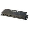 USB Hub - LINDY 7-Port USB 2.0 Metalinis Hub su Montavimo Laikikliais ir Maitinimo Šaltiniu