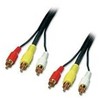 AV Kabelis - Lindy 3xRCA M/M 1 m Paauksuotas