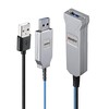 USB Kabelis - LINDY Šviesolaidinis USB 3.0 Laidas, 5Gbps, 30 m, Mėlynas