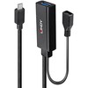 USB Prailginimo Laidas - LINDY USB 3.2 C/A Prailginimo Laidas 5Gbps 5m, Juodas