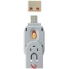 USB Prievado Blokatorius - LINDY USB A Prievado Blokatorius, 4 vnt + USB Type A Prievadai su Raktu, Oranžinis