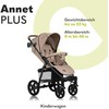 Vežimėlis LIONELO Annet Plus rusvai gelsvas Smėlio spalvos