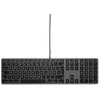 Klaviatūra LMP Large Font Klaviatūra su USB jungtimi 110 keys su laidu USB klaviatūra with 2x USB and aluminum upper cover - German - space pilka