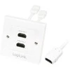 Logilink HDMI sieninė plokštė AH0015 2 x HDMI lizdas, HDMI sieninė plokštė, 1 X HDMI lizdas