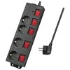 LogiLink 4 gniazda 1.5m juoda | wyłącznik