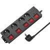 LogiLink 4 gniazda 1.5m juoda | wyłącznik