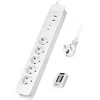 LogiLink 5 gniazd 1.5m balta | pilot