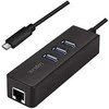 LOGILINK UA0283 LOGILINK – USB 3.0 tipo c į gigabitą adapteris prie 1x RJ45 ir 3x USB 3.0 tipo A