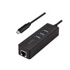 LOGILINK UA0283 LOGILINK – USB 3.0 tipo c į gigabitą adapteris prie 1x RJ45 ir 3x USB 3.0 tipo A