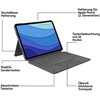 Logitech Combo Touch skirta Apple iPad Pro (2021) 12.9 col. - Dėklas su klaviatūra ir jutikliniu kilimėliu (vokiečių k.)