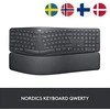 Logitech ERGO K860 belaidė klaviatūra, grafito spalvos, Skandinaviškas išdėstymas (Qwerty)