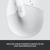 LOGITECH Lift verslui Vertikali pelė ergonomiškas 6 mygtukai belaidis Bluetooth 2.4 GHz Bolt USB imtuvas off-baltas