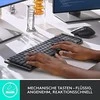 Belaidė klaviatūra Logitech MX MECHANICAL, išdėstymas: Vokiečių (Qwertz), "Tactile Quiet", pilkos spalvos