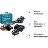 Makita GA038GT201 komplektas su lagaminu ir dviem akumuliatoriais