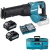 Makita JR001GM201 Reciprocating saw XGT, 32mm stroke; 3,54kg; greitas ašmenų keitimas; bešepetėlinis variklis, 2X4,0Ah, greitasis kroviklis ; įrankių dėklas