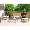 Beliani Shumee Rattan Garden rinkinys 4 asmuo šviesiai rudos spalvos MARSALA