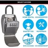 „MASTER LOCK HD“ raktų dėklas su kombinuota spyna ir apkaba 5414EURD