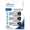 Pendrive MediaRange MR910-3 16GB Juodas, Sidabrinė