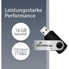 Pendrive MediaRange MR910-3 16GB Juodas, Sidabrinė