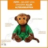 MICKI PIPPI Pliušinė beždžionėlė Nilsonas, 16 cm