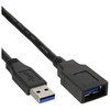 USB kabelis MicroConnect USB-A - USB-A 0,5 m Juodas (USB3.0AF05B)