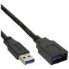USB kabelis MicroConnect USB-A - USB-A 0,5 m Juodas (USB3.0AF05B)