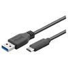 USB kabelis MicroConnect USB-A - USB-C 0,5 m Juodas (USB3.1CA05)
