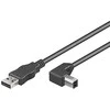 USB kabelis MicroConnect USB-A - USB-B 1 m Juodas (USBB1ANGLED)