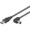 USB kabelis MicroConnect USB-A - USB-B 3 m Juodas (USBB3ANGLED)