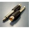 AV adapteris MicroConnect Jack 6,3mm - RCA (Cinch) juoda (AUDANG)